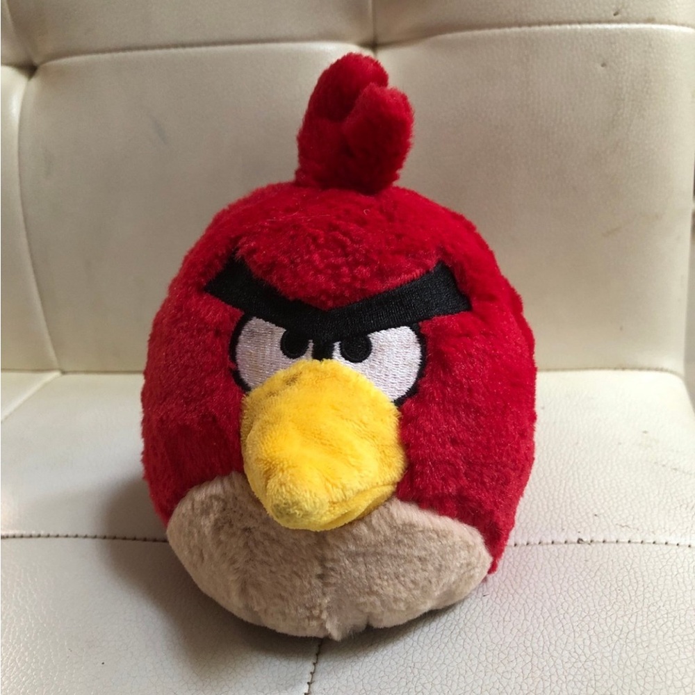 Vintage Red Angry Bird Plush stuffed animal Toy - Soft Character Plush